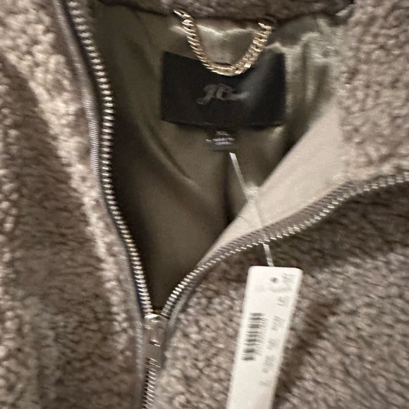 NWT J. Crew Mixed Sherpa Teddy Hooded Coat/Jacket - Picture 2 of 7